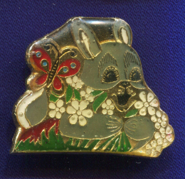 Значок «Заяц» Алюминий Булавка