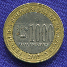 Венесуэла 1000 боливаров 2005 VF 