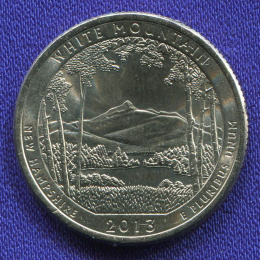 США 25 центов 2013 UNC Парк Белые горы 