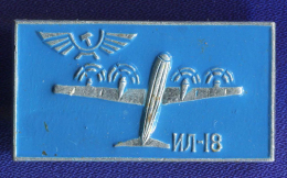 Значок «Ил-18» Алюминий Булавка