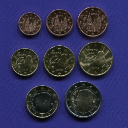 Набор монет Испании EURO 8 монет 2013 - 2015 UNC