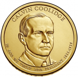 США 1 доллар 2014 года президент №30 Калвин Кулидж