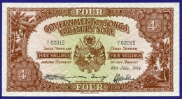 Тонга 4 шиллинга 1964 #4d UNC