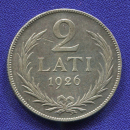 Латвия 2 лата 1926 VF-XF 