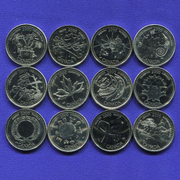 Канада Набор монет 25 центов 2000 г. "Миллениум" UNC  