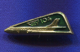 Значок «ТУ-104» Алюминий Булавка