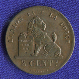 Бельгия 2 сантима 1836 aUNC