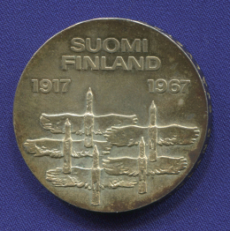 Финляндия 10 марок 1967 UNC 