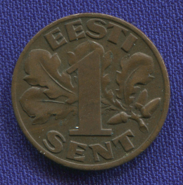 Эстония 1 цент 1929 AU 