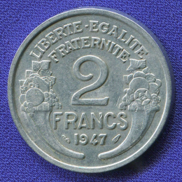 Франция 2 франка 1947 XF 