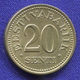 Эстония 20 сенти 1935 XF 