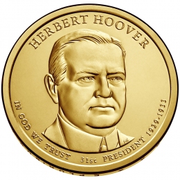 США 1 доллар 2014 года президент №31 Герберт Гувер