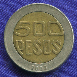 Колумбия 500 песо 2005 XF