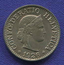 Швейцария 10 раппен 1926 UNC 
