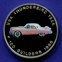 Суринам 100 гульденов 1996 Proof Форд - Thunderbird 1956 