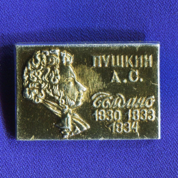 Значок «А.С. Пушкин» Алюминий Булавка