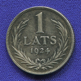 Латвия 1 лат 1924 VF-XF 