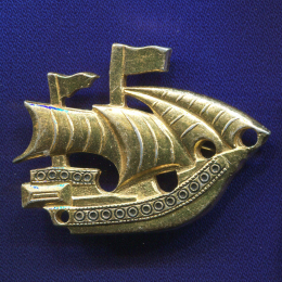 Значок «Корабль» Алюминий Булавка