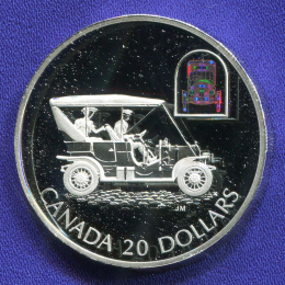 Канада 20 долларов 2001 Proof Транспорт - Автомобиль Russell Light Four Model L 