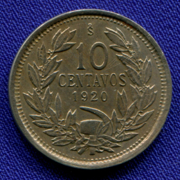 Чили 10 сентаво 1920 UNC 