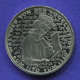 ФРГ 5 марок 1980 Proof 750 лет со дня смерти Вальтера фон дер Фогельвейде 