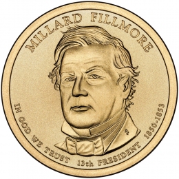 США 1 доллар 2010 года президент №13 Миллард Филлмор