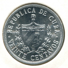Куба 20 сентаво 1969 BU 