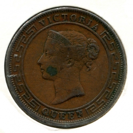 Цейлон 5 центов 1890 #93 VF