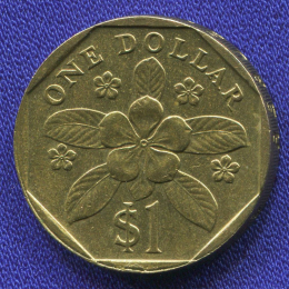 Сингапур 1 доллар 1997 UNC 