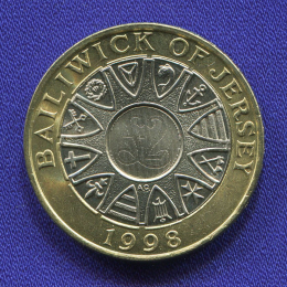 Джерси 2 фунта 1998 UNC 