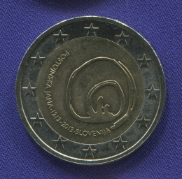 Словения 2 евро 2013 UNC 800 лет с первого посещения пещеры Постойнска-Яма 