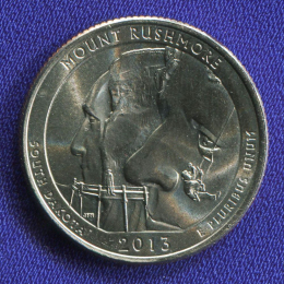 США 25 центов 2013 UNC Мемориал Маунт Рашмор 