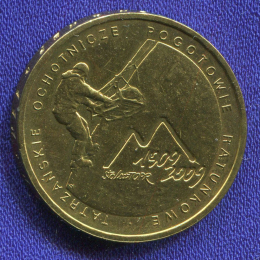 Польша 2 злотых 2009 UNC Татровская волонтёрская служба 