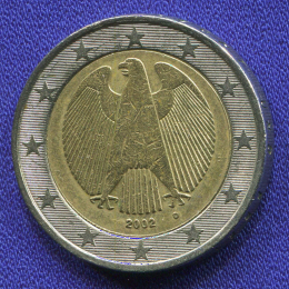 Германия 2 евро 2002 UNC Орёл (геральдический) 