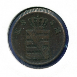 Германия/Саксония 2 пфенинга 1847 VF 