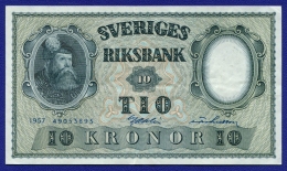 Швеция 10 крон 1957 XF