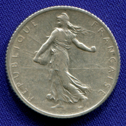 Франция 1 франк 1915 aUNC
