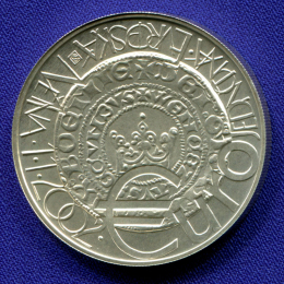 Чехия 200 крон 2001 UNC Система Евро 
