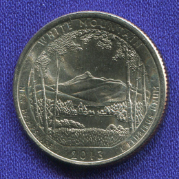 США 25 центов 2013 UNC Парк Белые горы 