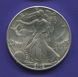 США 1 доллар 2002 UNC Шагающая свобода