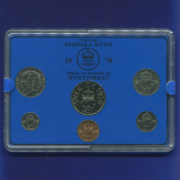 Швеция набор - 6 монет 1978 UNC