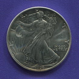 США 1 доллар 1990 UNC Шагающая свобода