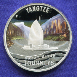Тувалу 1 доллар 2010 Proof Великие речные путешествия Янцзы 