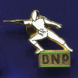 Значок «Фехтование Банк BNP» Алюминий Цанга-бабочка