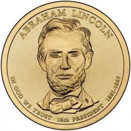 США 1 доллар 2010 года президент №16 Авраам Линкольн
