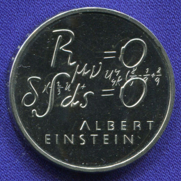 Швейцария 5 франков 1989 UNC 100 лет со дня рождения Альберта Эйнштейна - Формула 