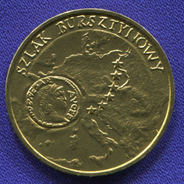 Польша 2 злотых 2001 aUNC Янтарный путь