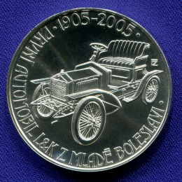 Чехия 200 крон 2005 UNC 100 лет первому чешскому автомобилю 