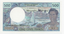 Новые Гебриды 500 франков ND 1970-80 UNC