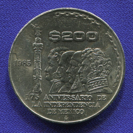 Мексика 200 песо 1985 UNC 175 лет Независимости 